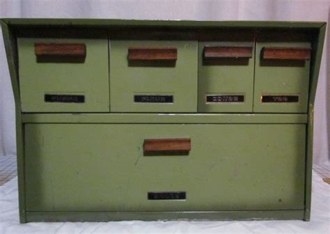 speko metal bread box 4 drawer canister combination|Vintage Krestline Speko Avocado Green Metal 4 Drawer Canister .